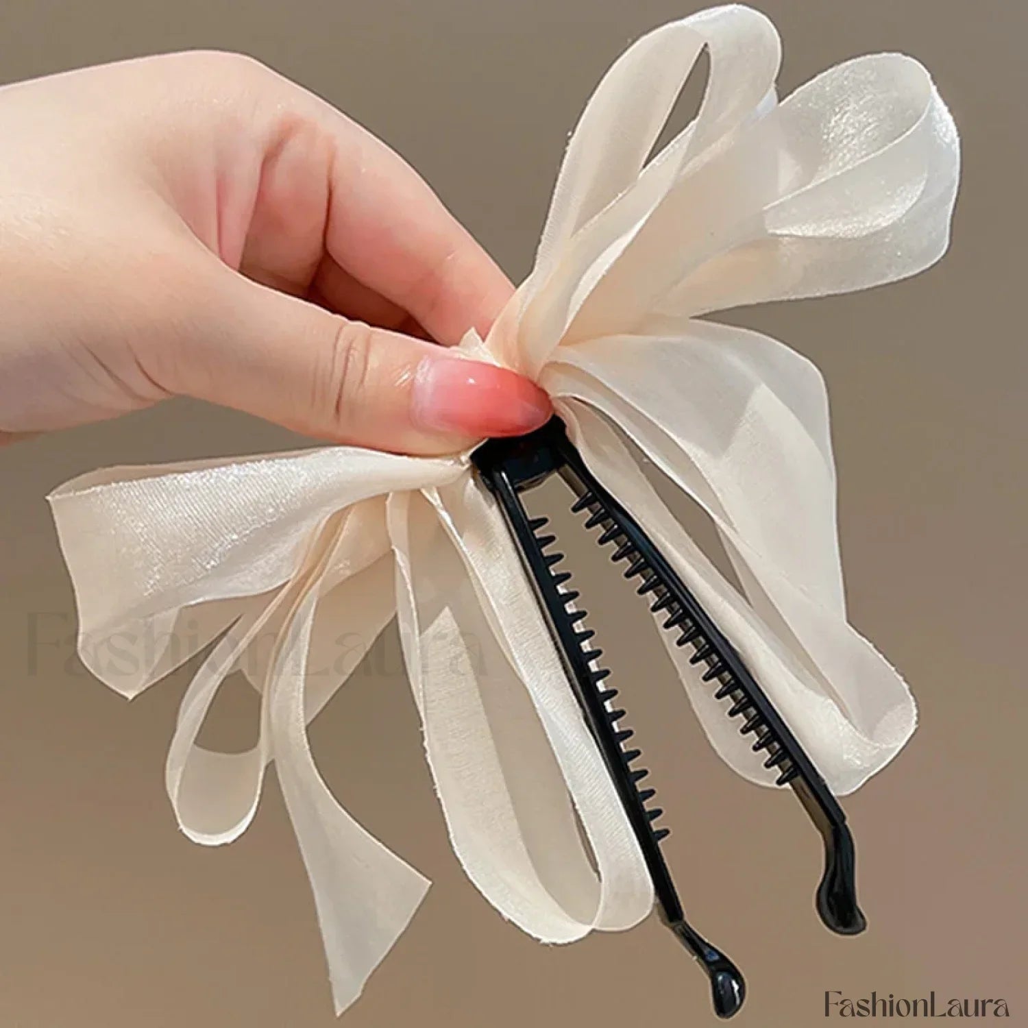 New Banana Clip Double Layer Horsetail Christmas Hair Accessory