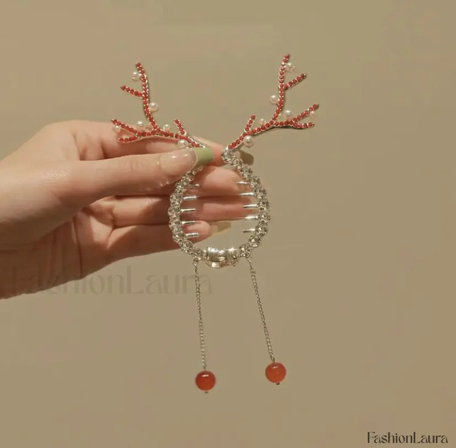 New Festival Christmas Elk Horn Tassel Golden Fashion Christmas Hair Accessory