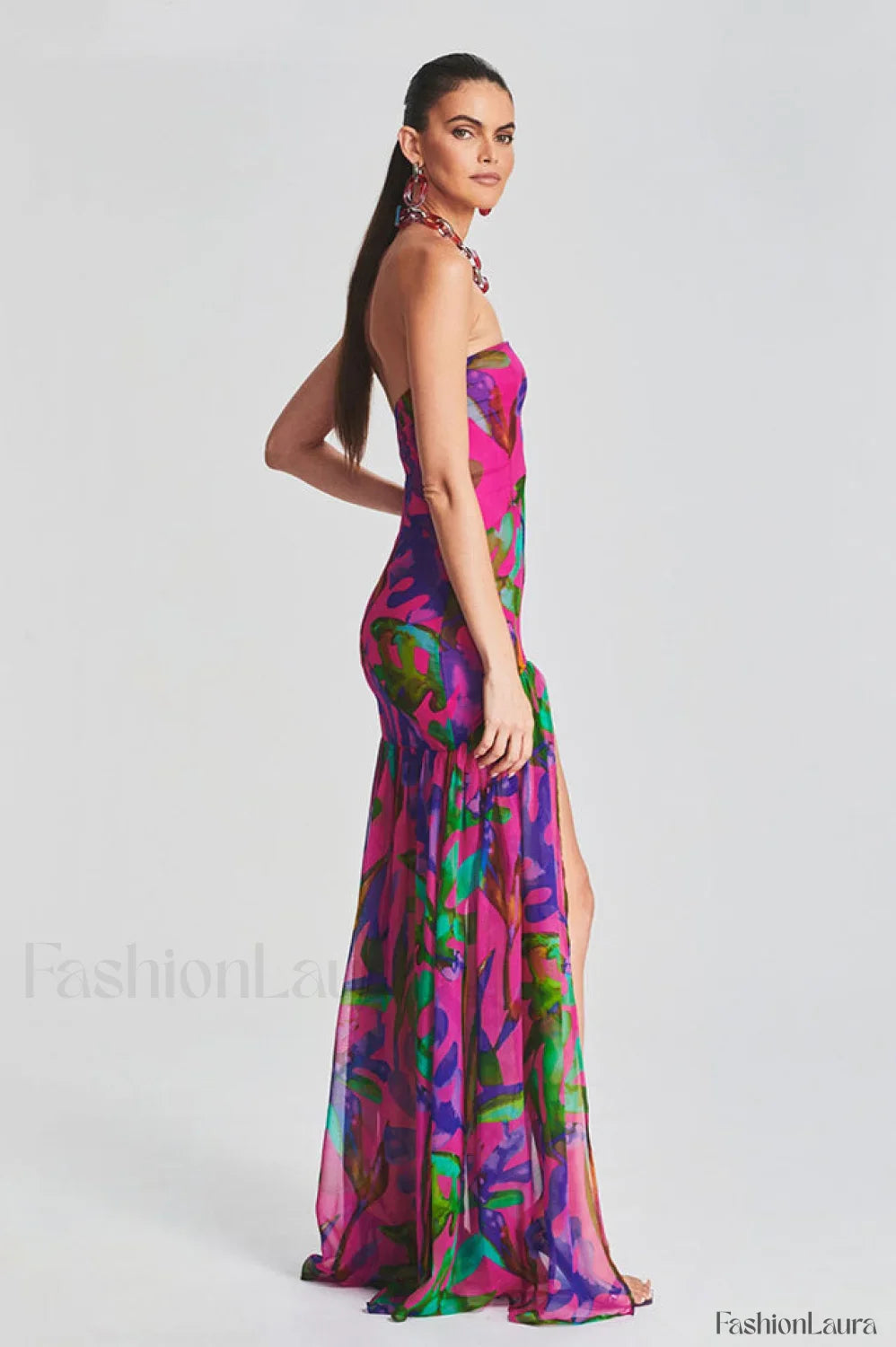 Nicole Silk Stylish Chiffon Dress