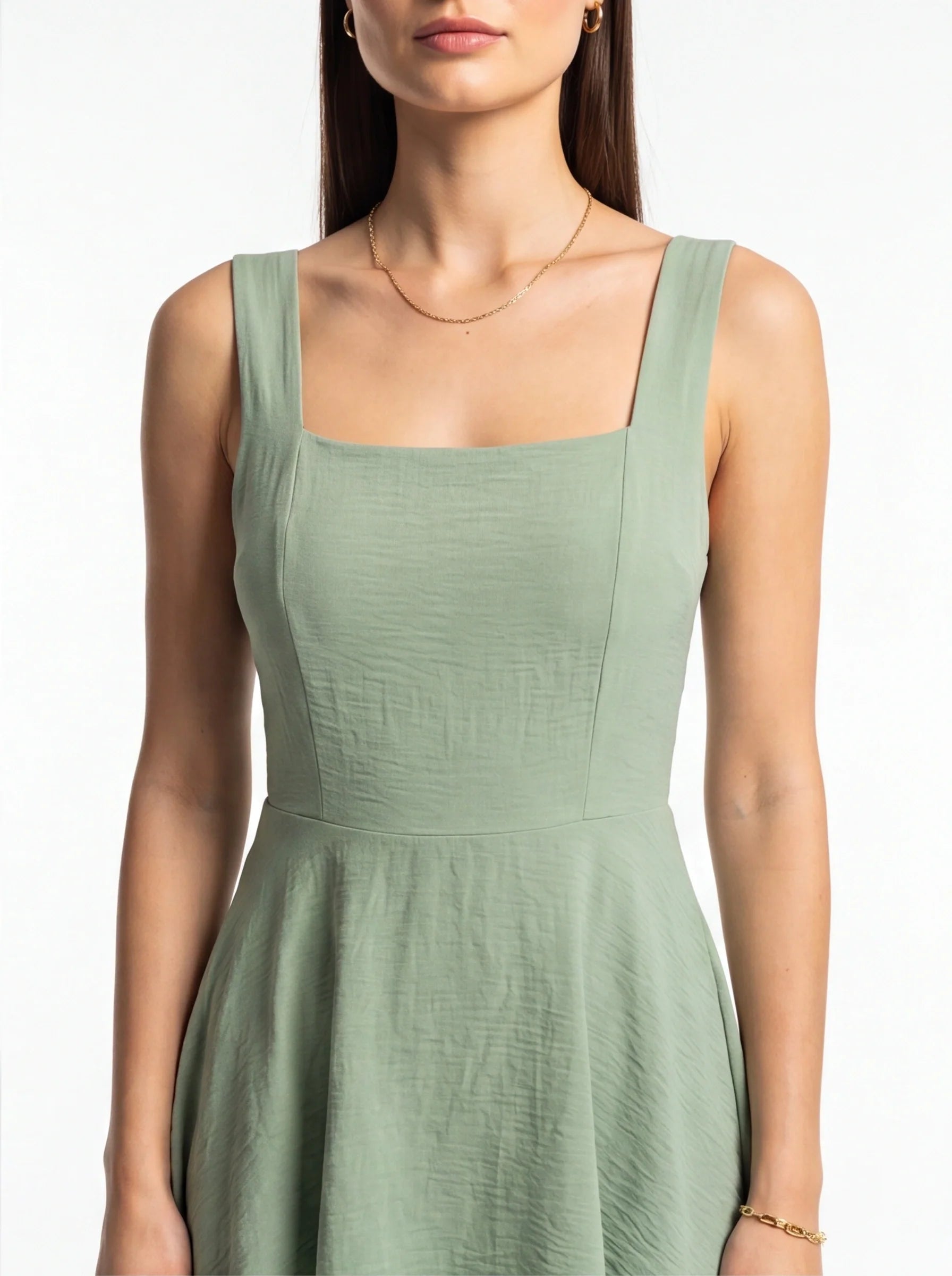 Stylish Textured Backless Women's Romper with Adjustable Straps