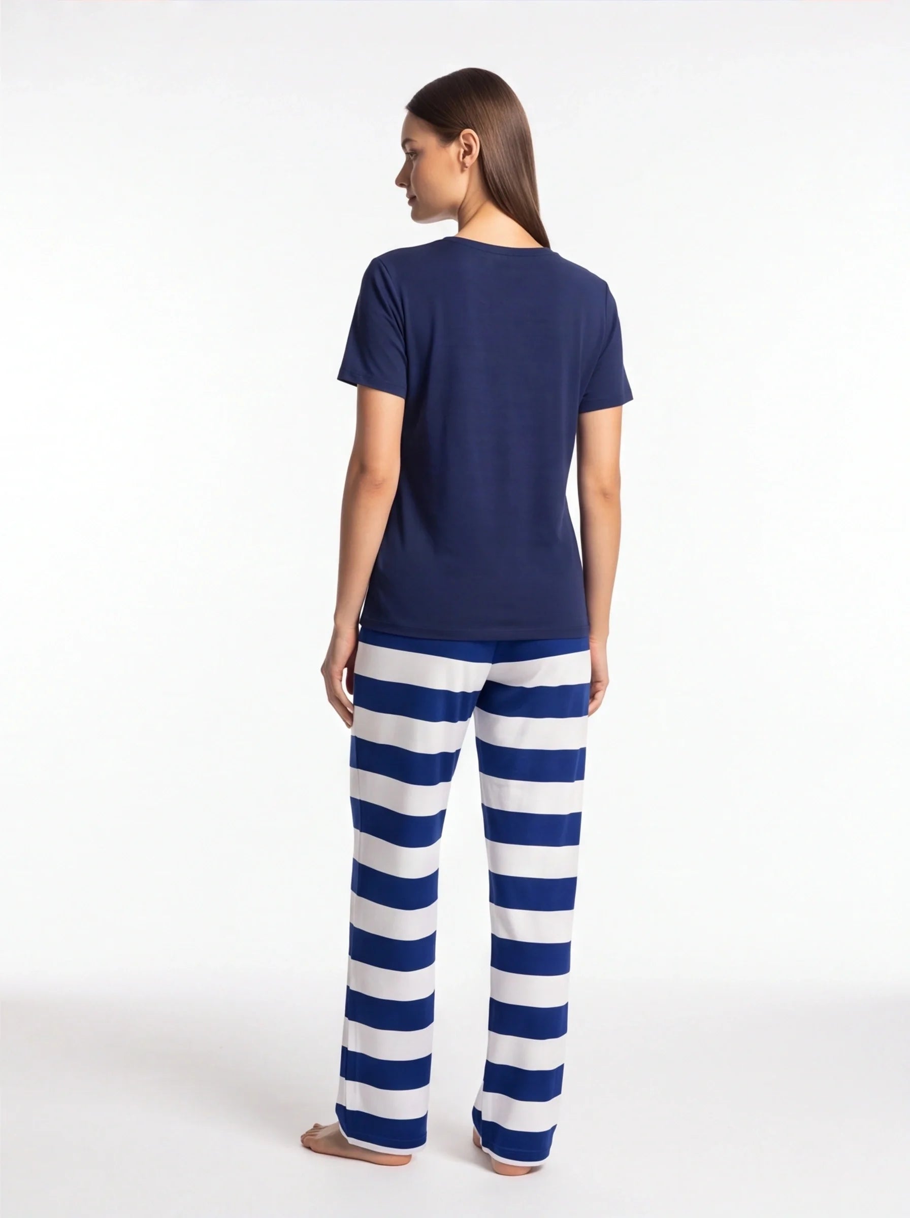 Nautical Dreams Women's Pajama Set | Soft Fabric & Anchor Design