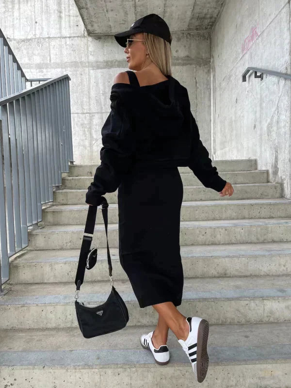 Evodia Dress and Cardigan in a Set for Women Party Night Style
