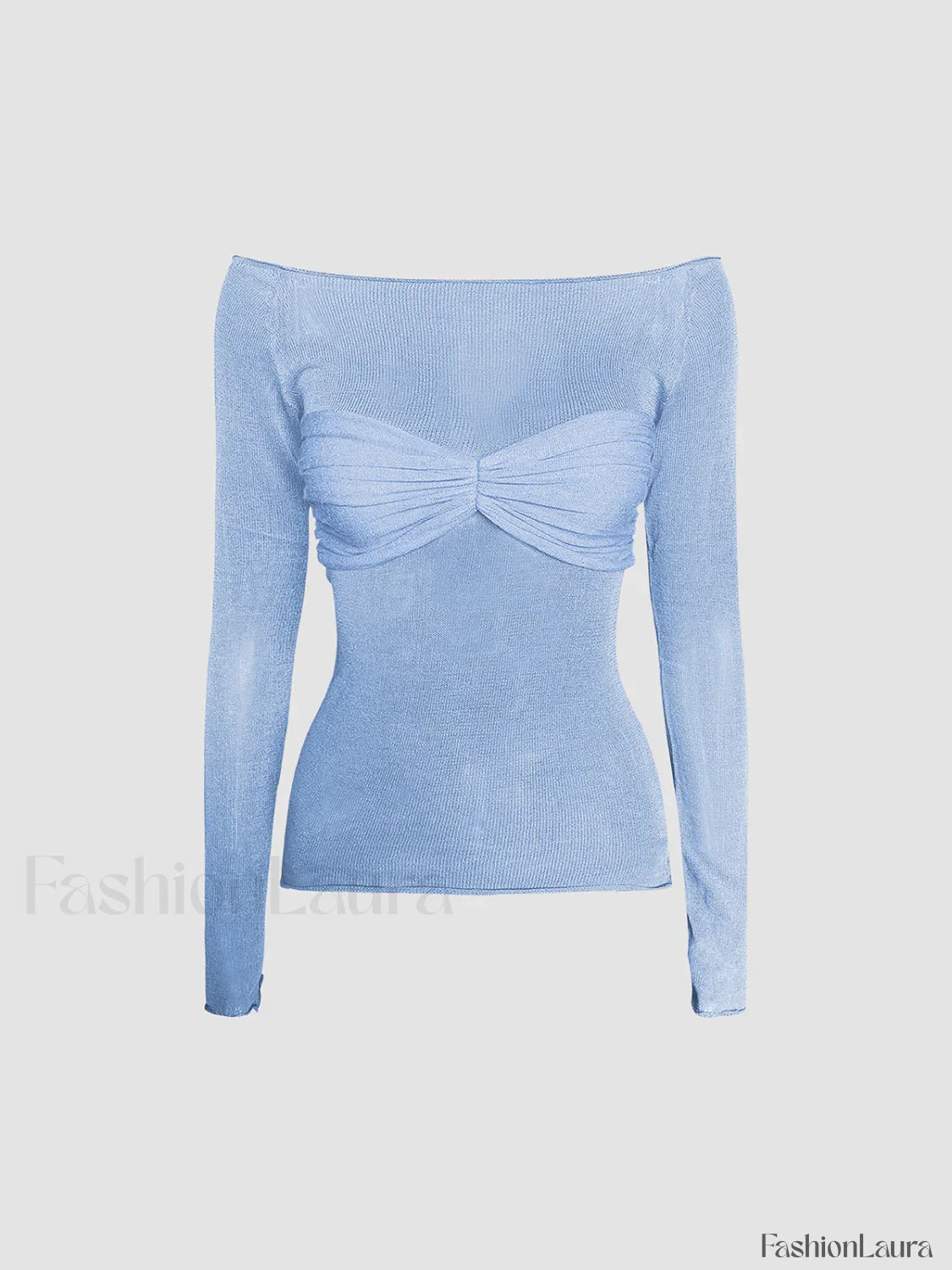 Nostalgia Off-Shoulder Mesh Trendy Long Sleeve Shirt