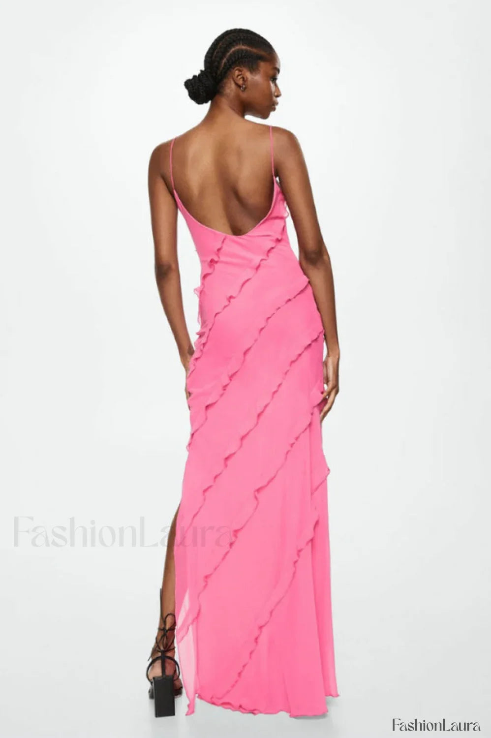 Ocean Waves Tiered Charming Ruffle Maxi Dress