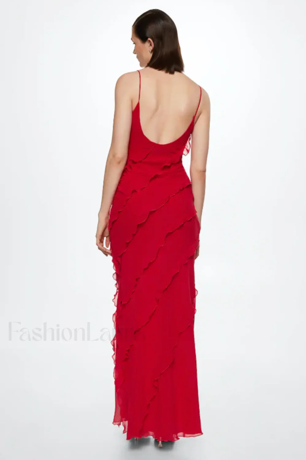 Ocean Waves Tiered Charming Ruffle Maxi Dress