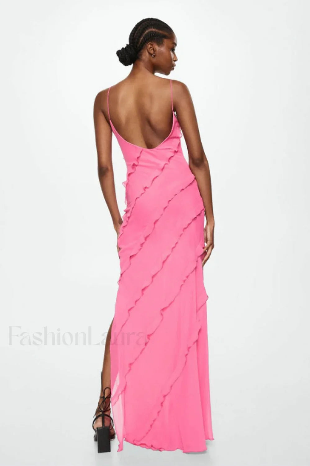 Ocean Waves Tiered Charming Ruffle Maxi Dress