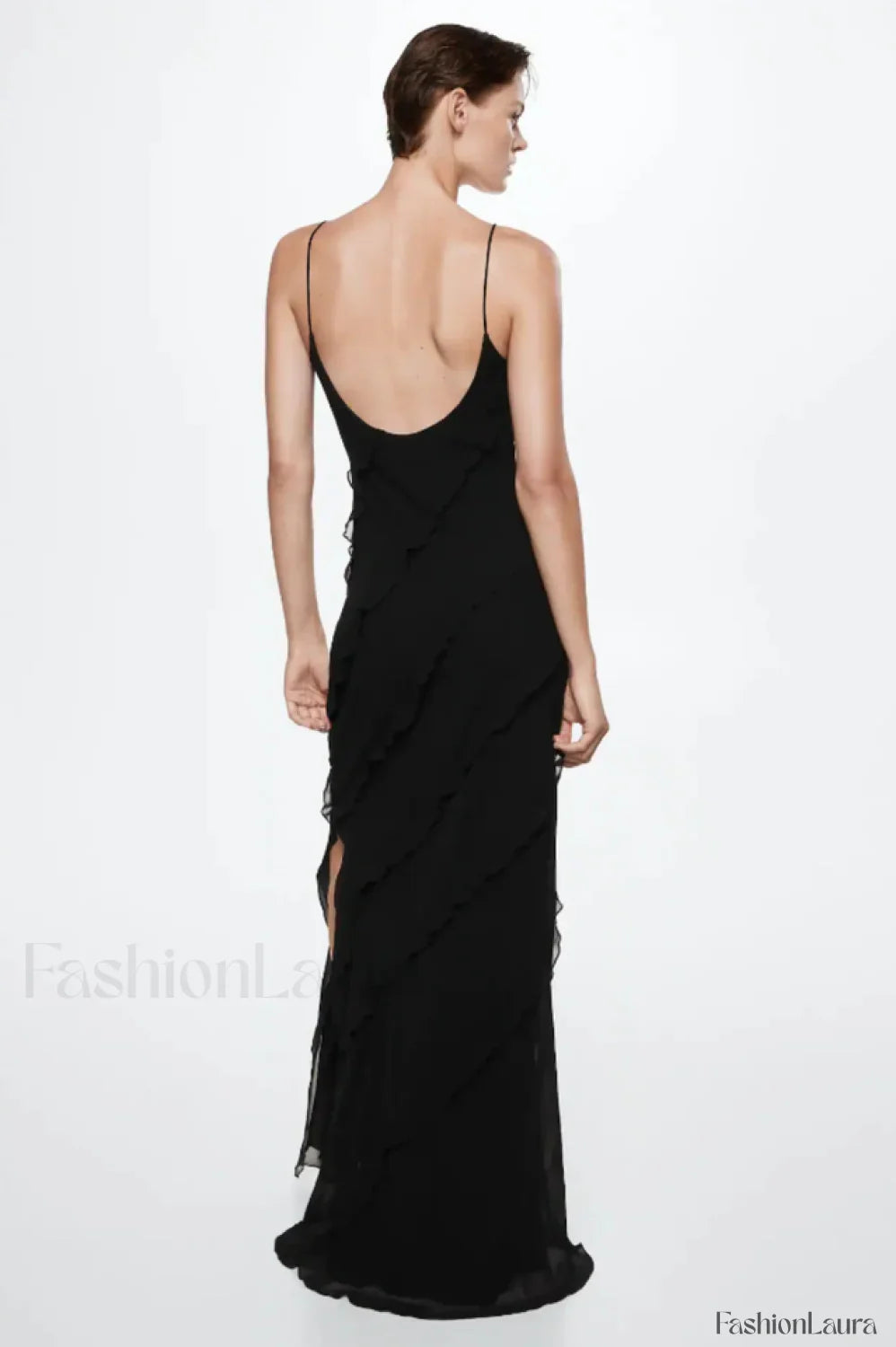 Ocean Waves Tiered Charming Ruffle Maxi Dress