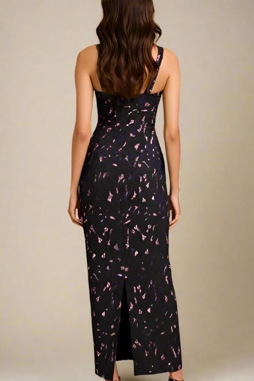 Odette Bodycon Lace Maxi Dress - Classic Black