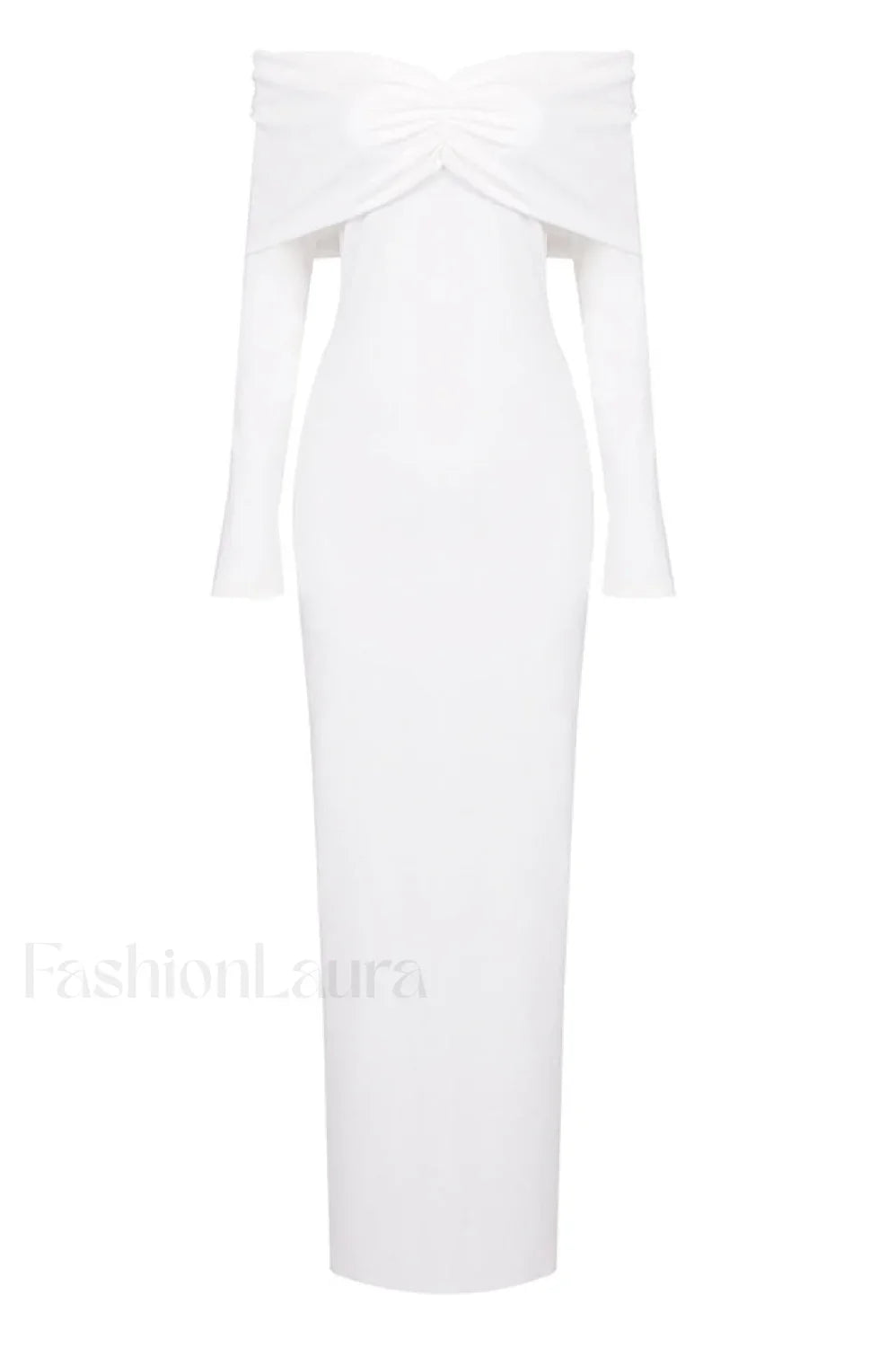 Off Shoulder Bodycon Charming Bardot Midi Dress