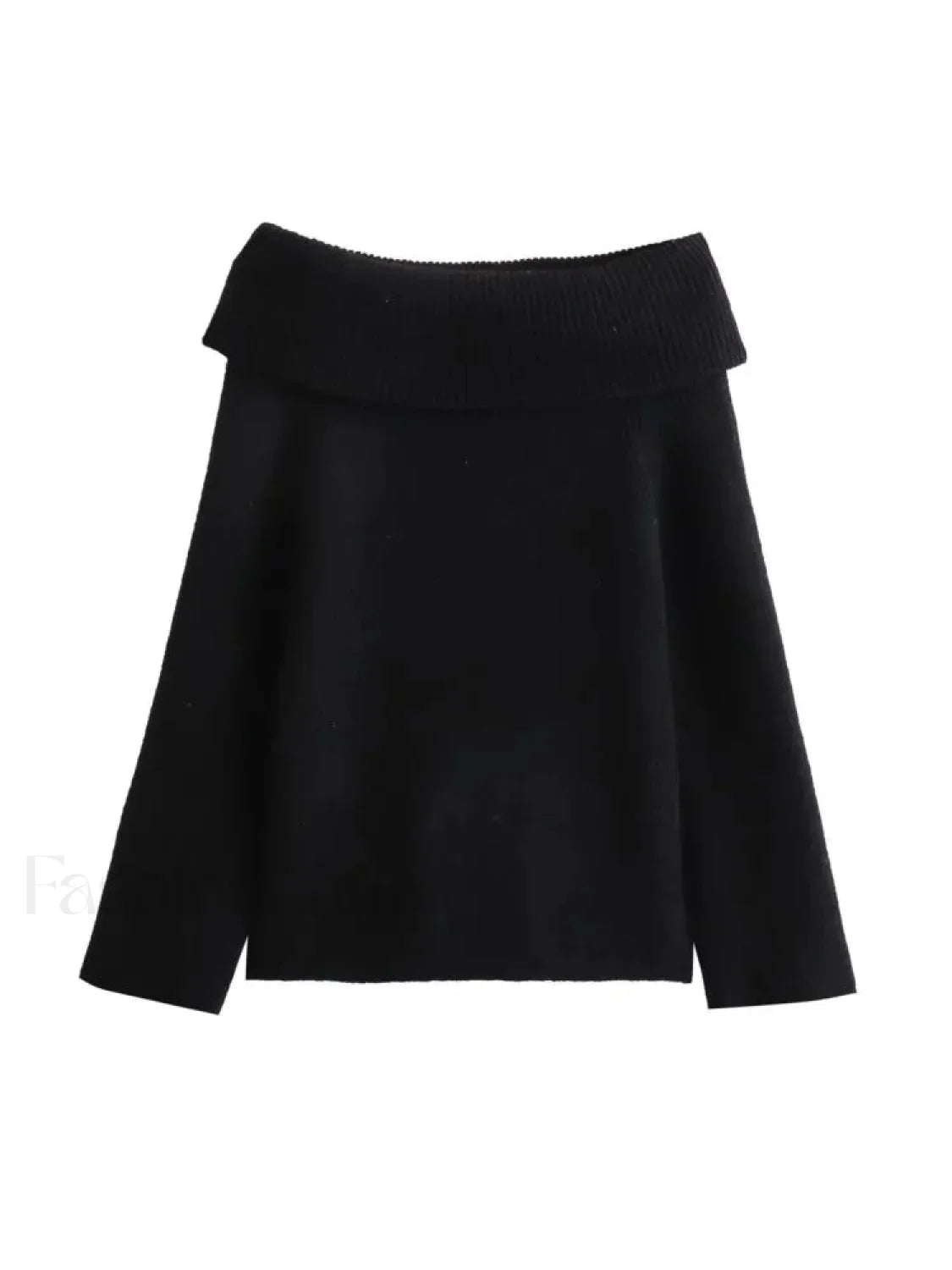 Off Shoulder Christmas Sweater for Women black / S Sweaters L