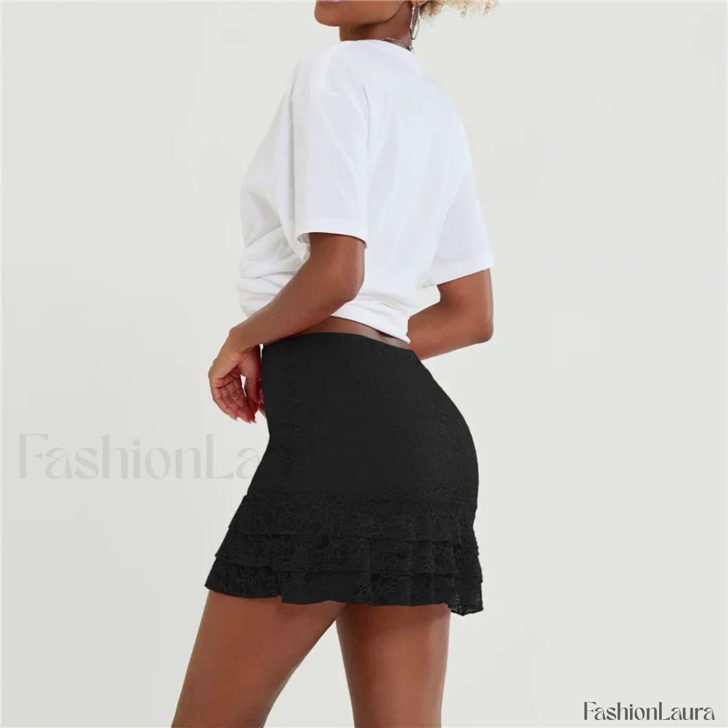 Office Lace High Waist Skirt
