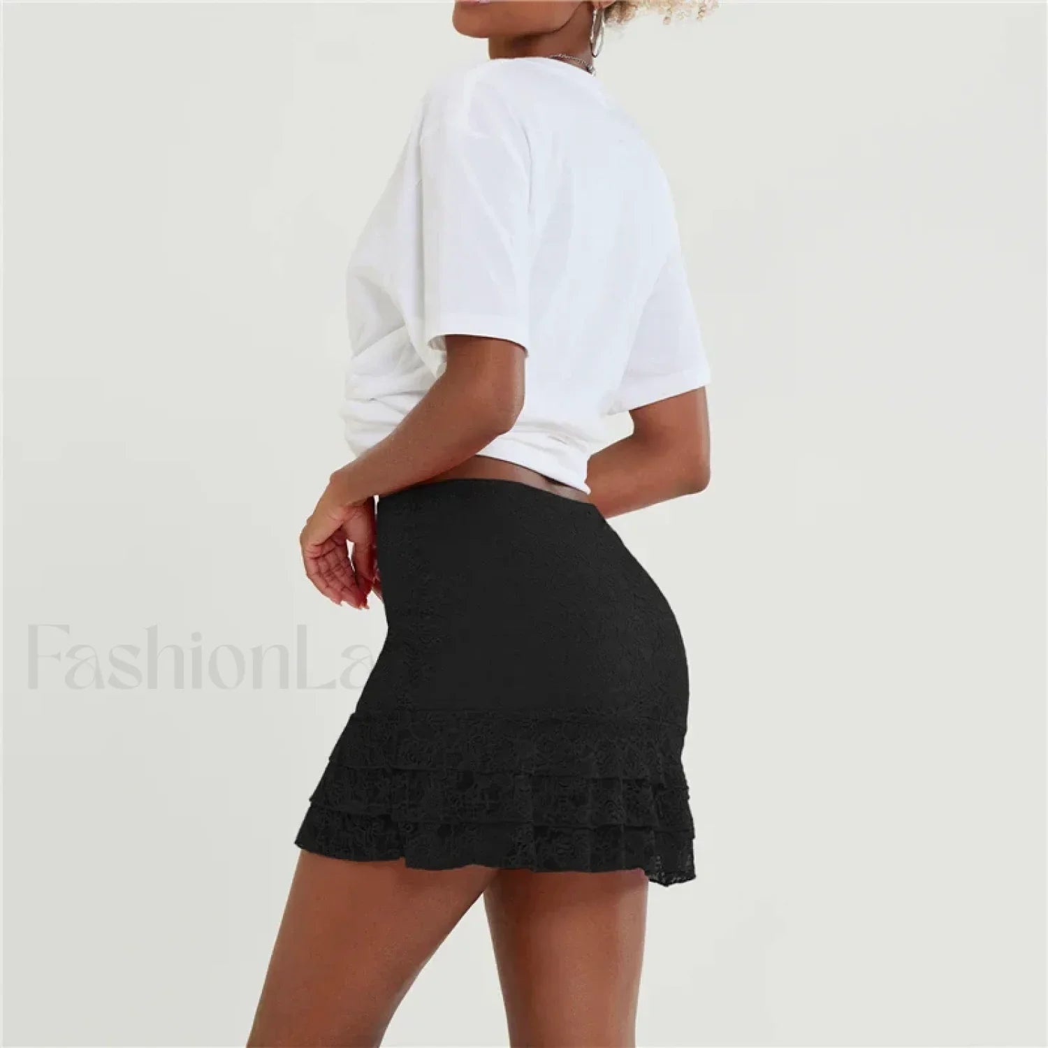 Office Lace High Waist Skirt
