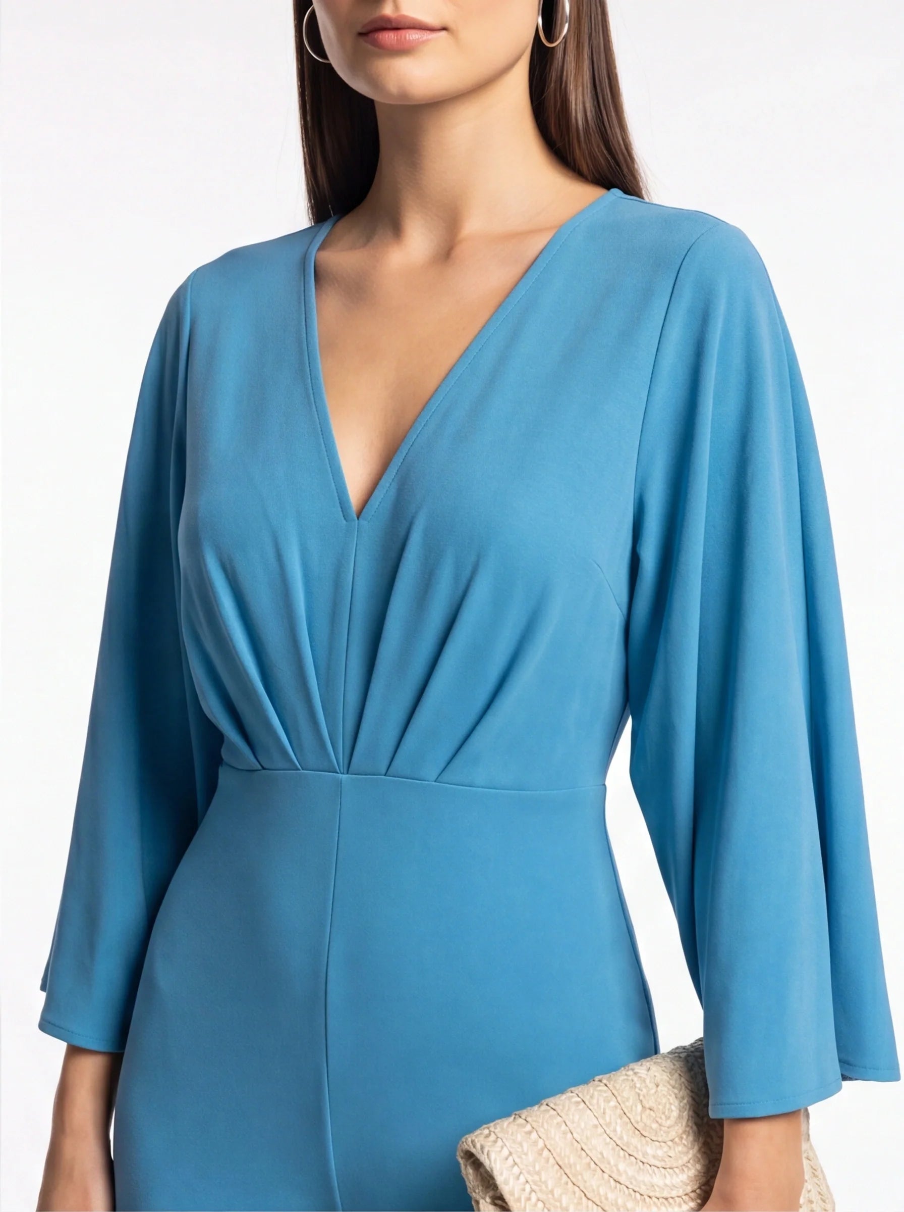 Elegant Plunge V-neck Jumpsuit for Women | Tailored Fit & Comfortable Fabric