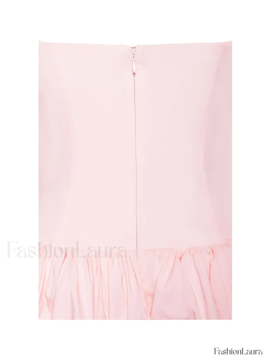 Oletta Pink Corset Strapless Graceful Bubble Hem Mini Dress