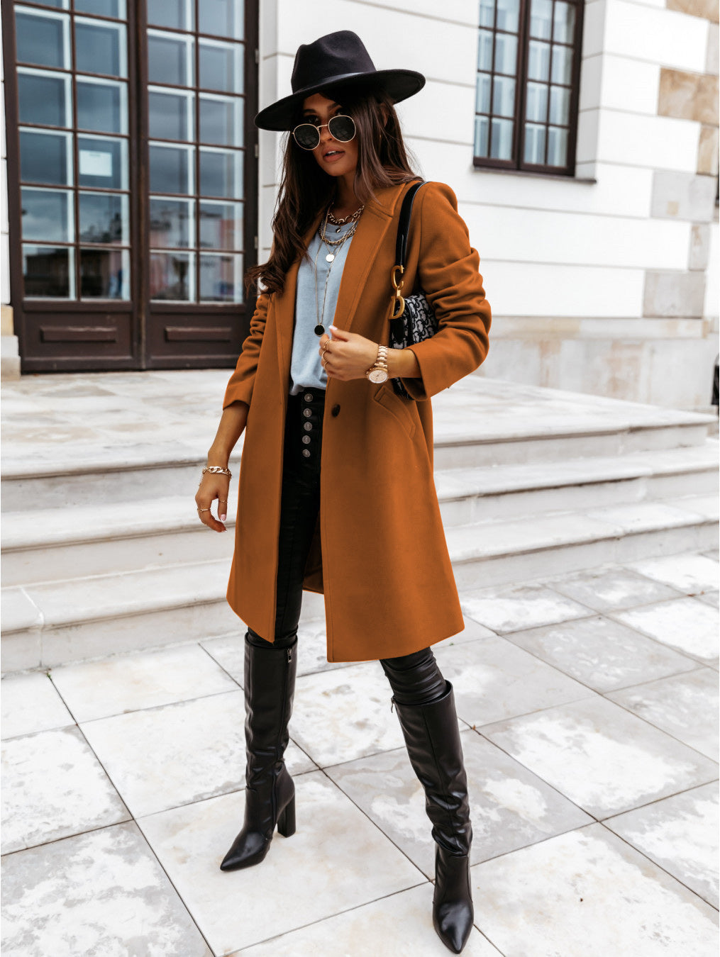 On The List Burgundy Coat