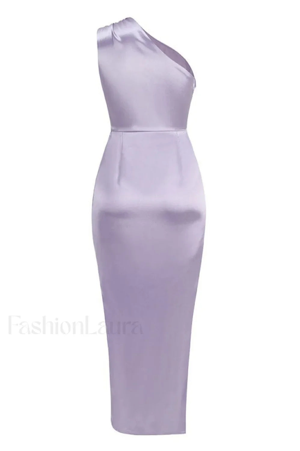 One Shoulder Sleeveless Charming Side Slit Dress