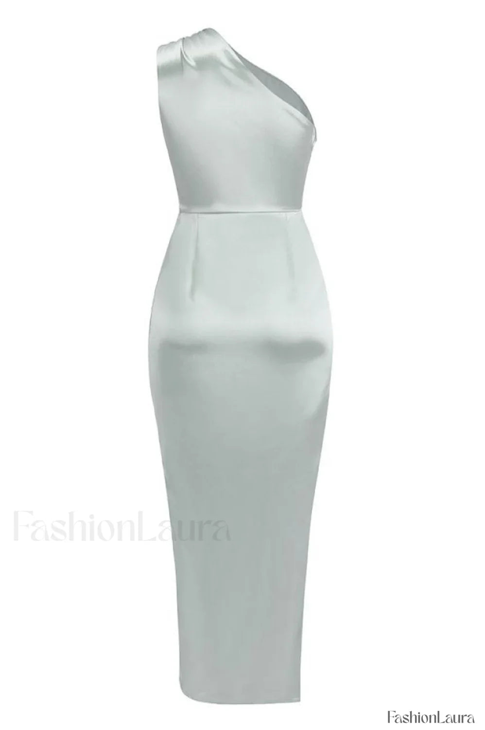 One Shoulder Sleeveless Charming Side Slit Dress