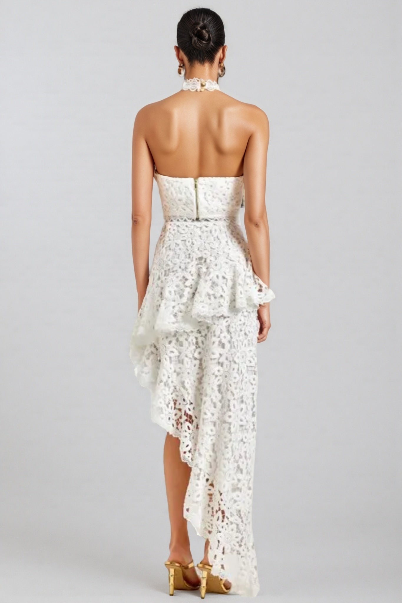Wiskf Lace Sleeveless Top Midi Dress Set - View 3