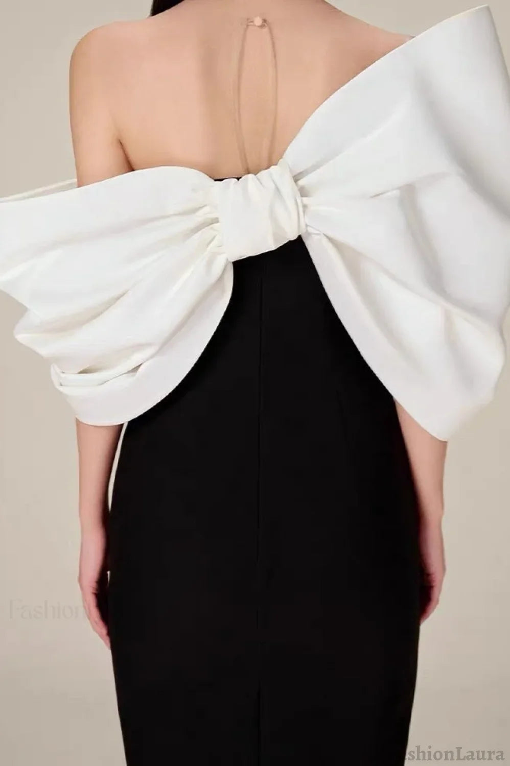 Oversized Bow High Waist Formal Dress