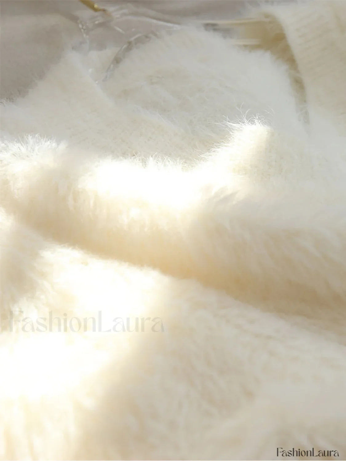 Oversized Fuzzy Graceful V-neck Sweater