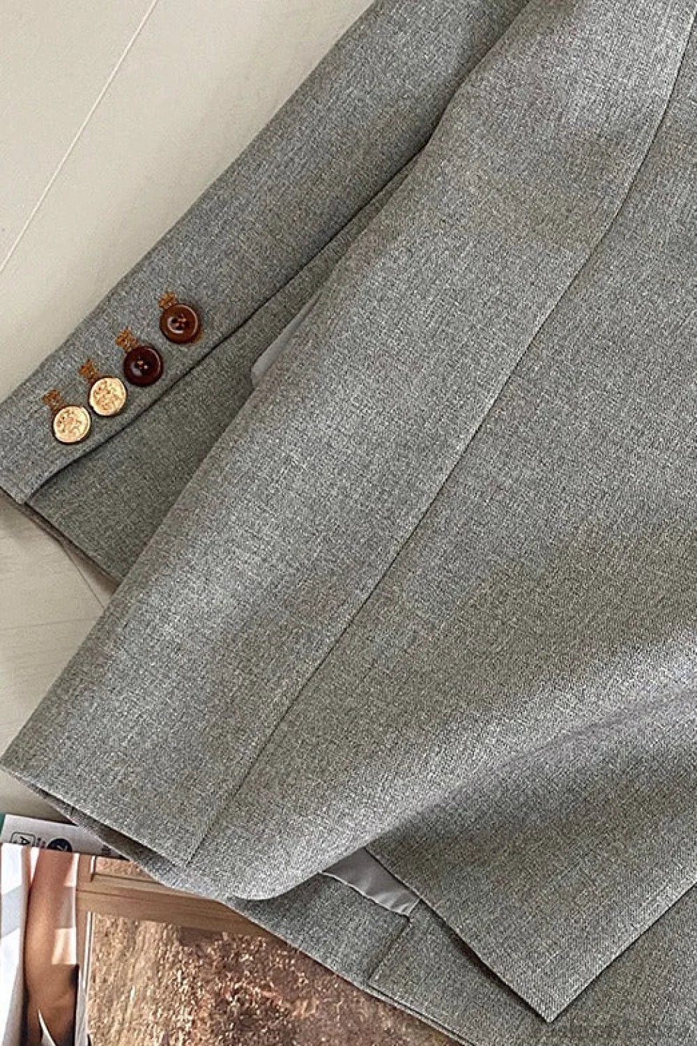 Oversized Speckled Lapel Blazer