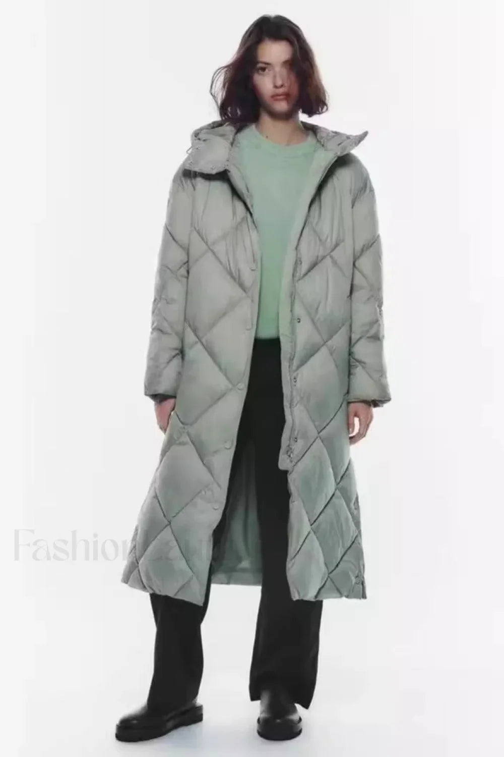 Padded Longline Hooded Puffer Coat