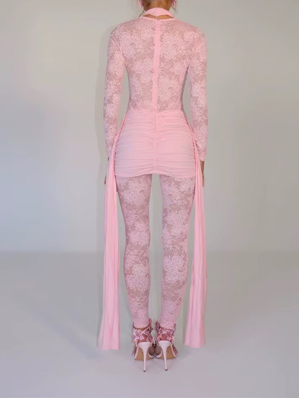 Paloma Lace Mesh Pants Set