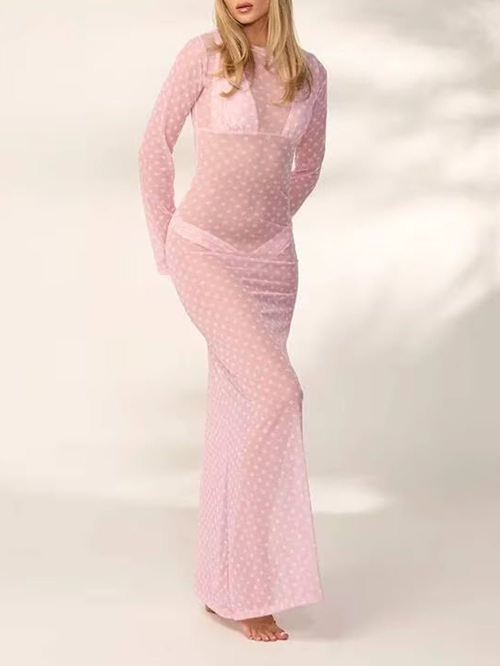 Paloma Mesh Swim Cover Maxi Dress