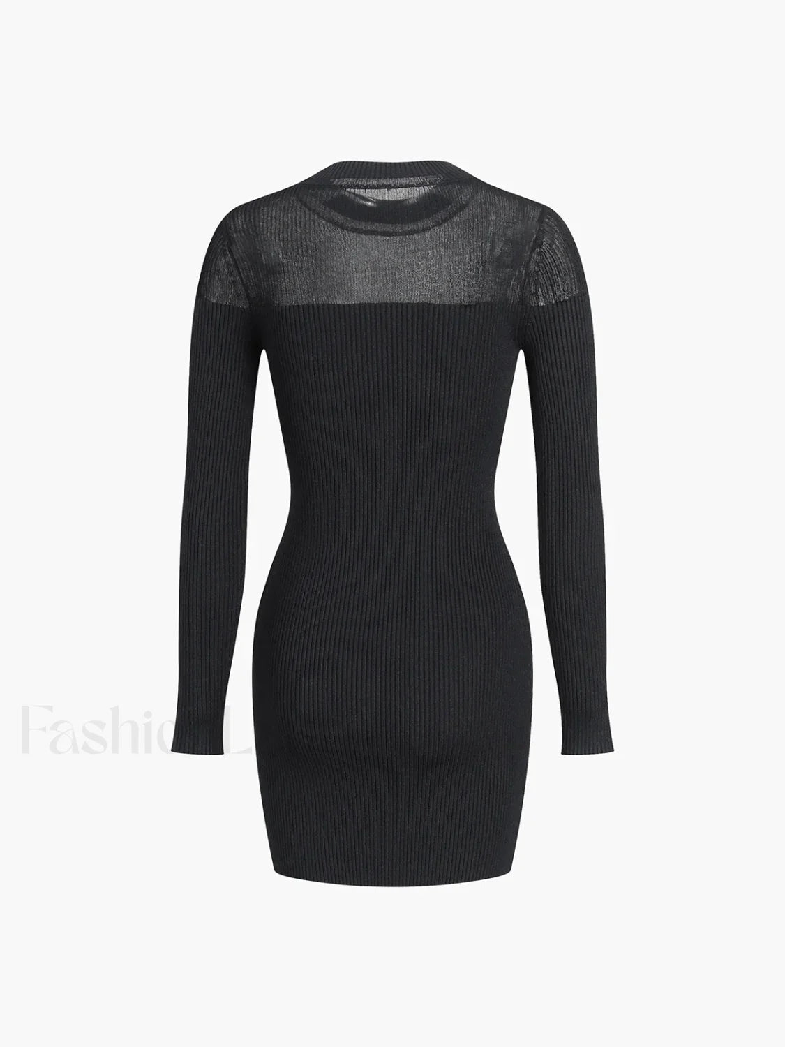 Patchwork Long Sleeve Trendy Short Sweater Dress