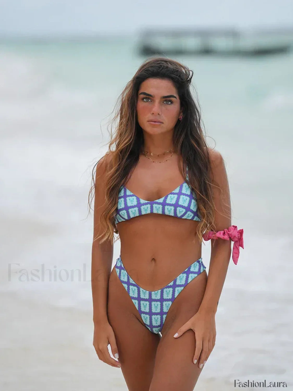 Patchwork Printed Bikini Set