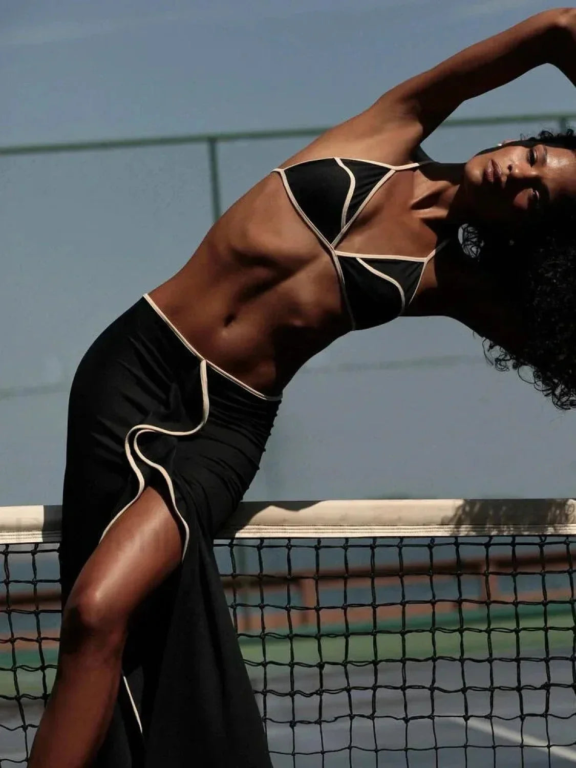 Patchwork Ruffle Three Piece Set