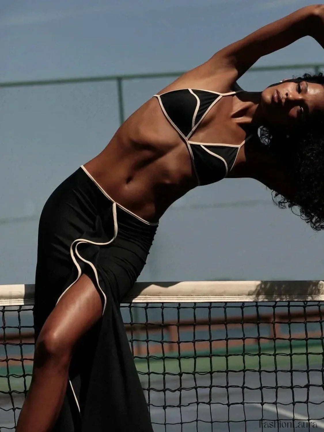 Patchwork Ruffle Three Piece Set