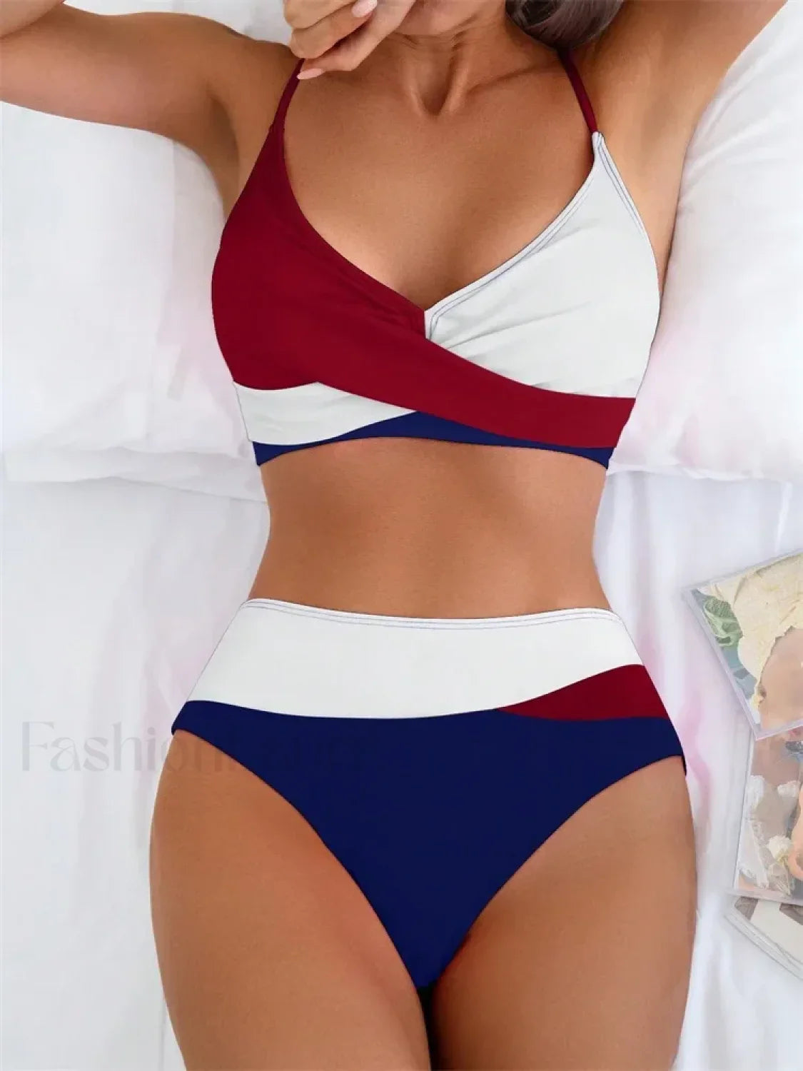 Patchwork String Bikini Set