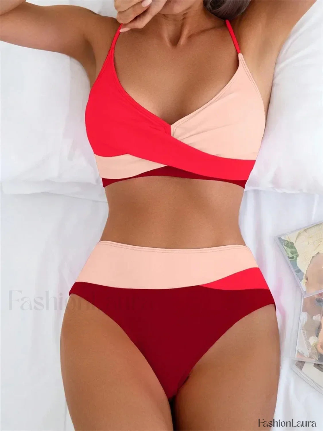 Patchwork String Bikini Set