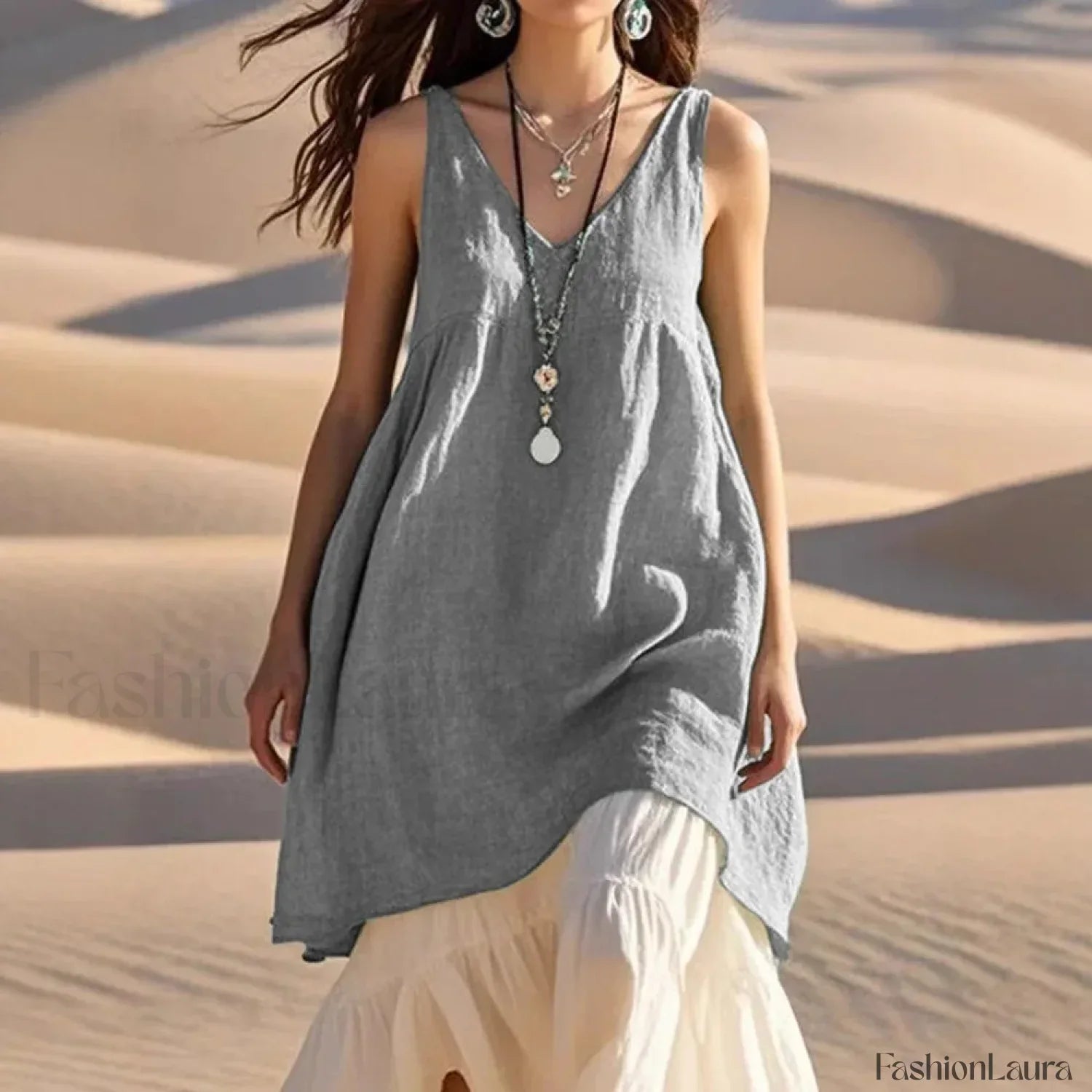 Patchwork Two-Piece Boho Dress