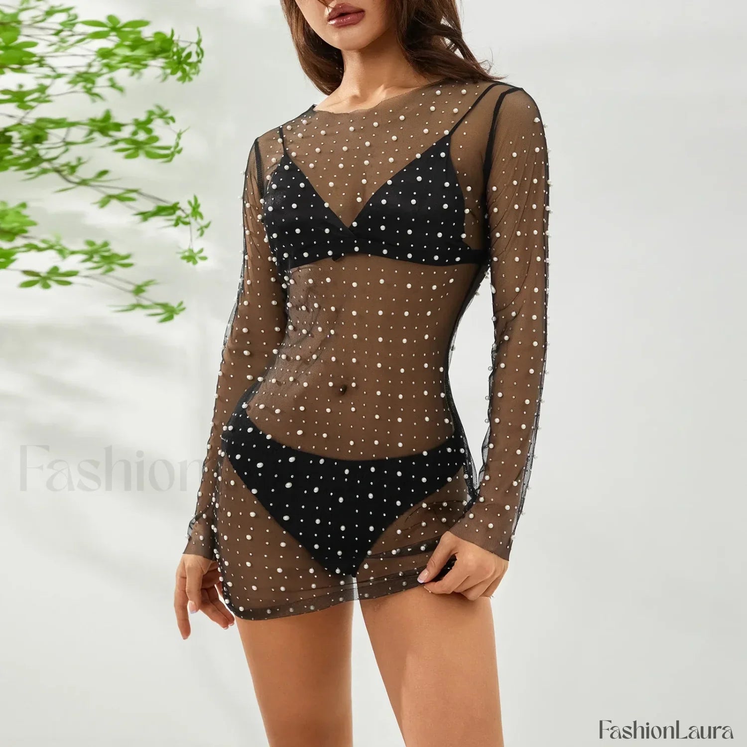 Pearl Sheer Party Dress Cover Up