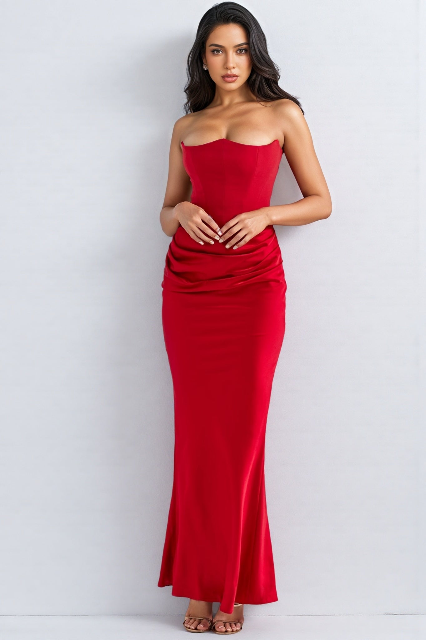Dolo Strapless Corset Maxi Dress - View 5