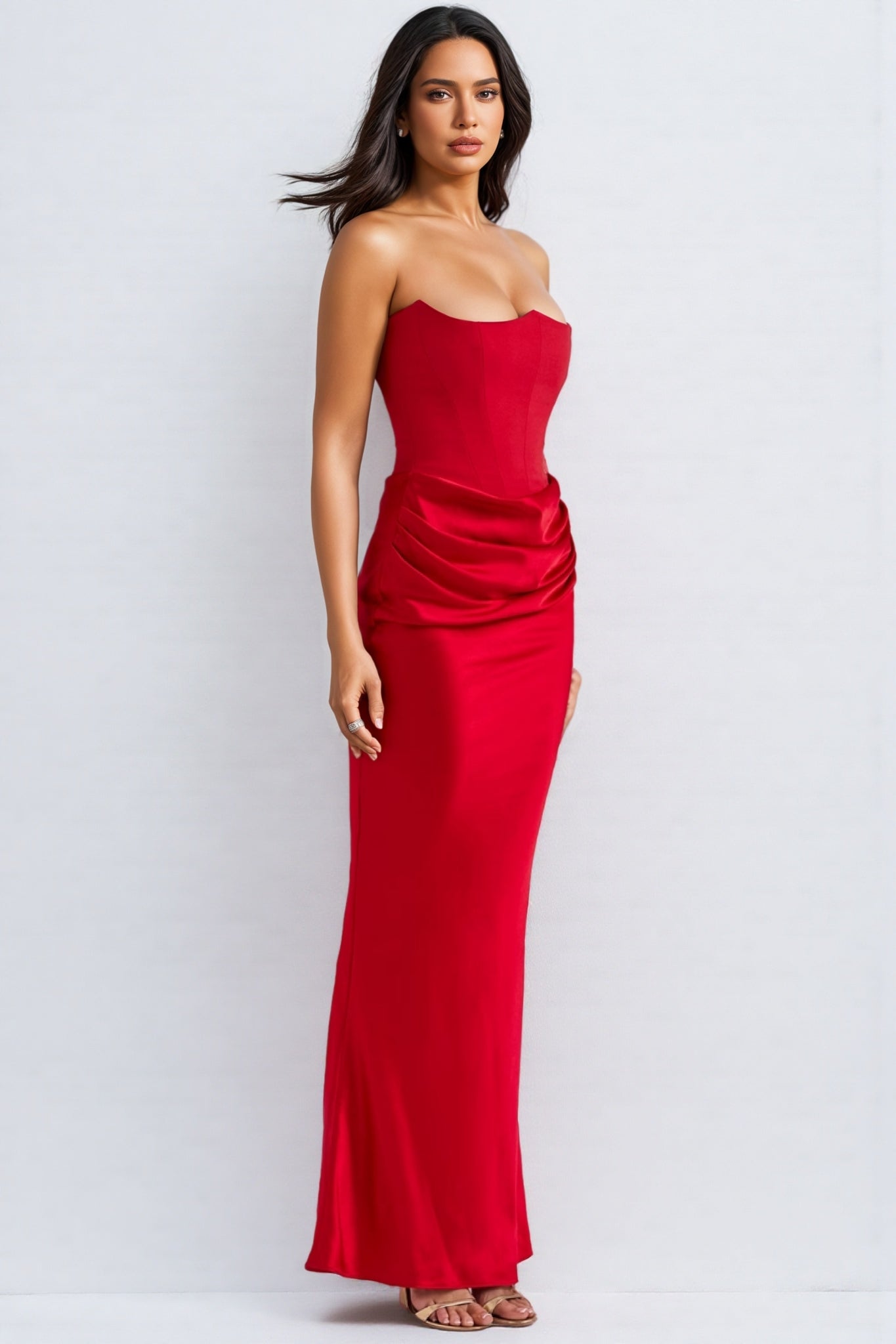 Dolo Strapless Corset Maxi Dress - View 4