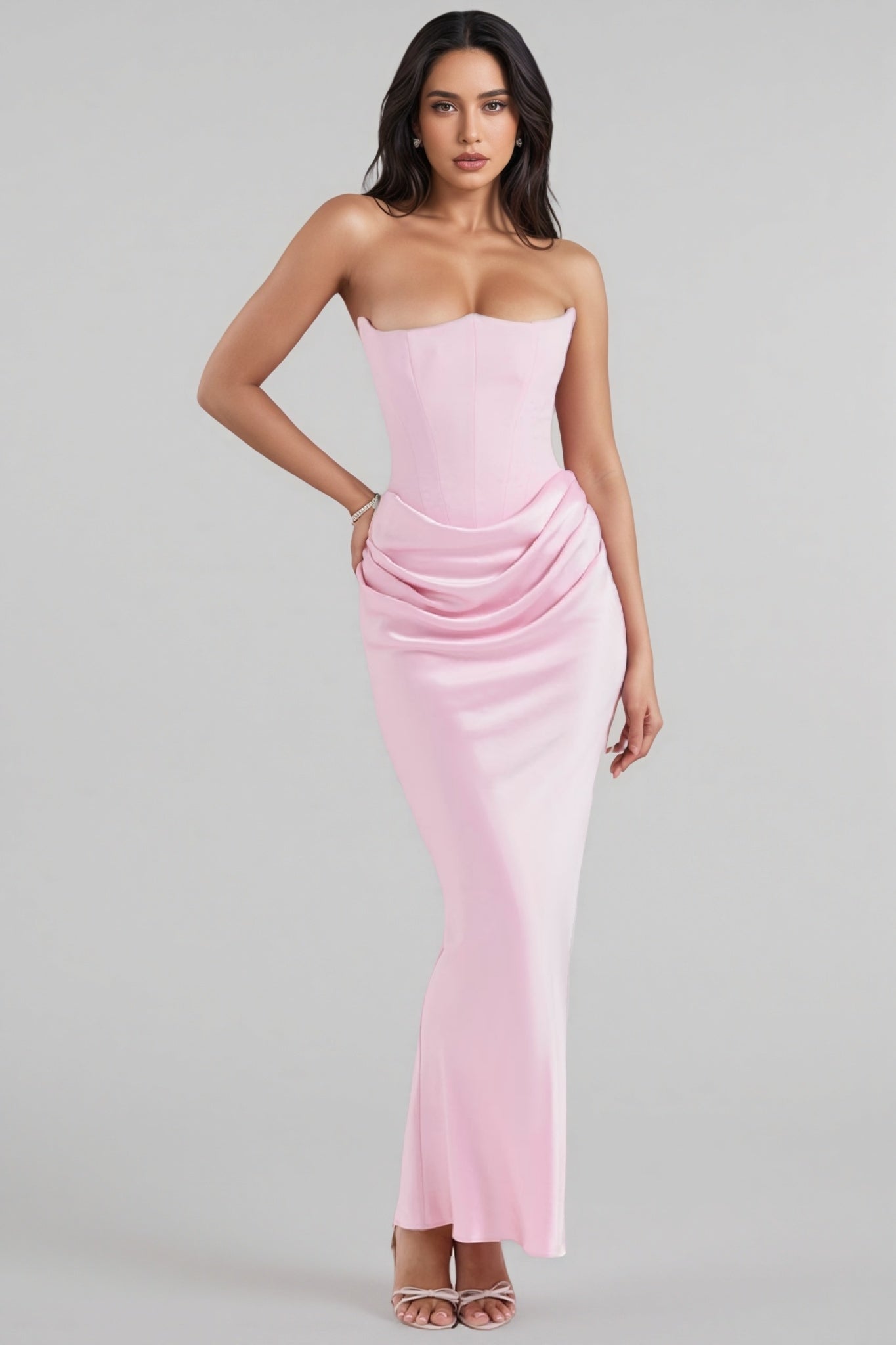 Rosi Strapless Corset Maxi Dress - View 2