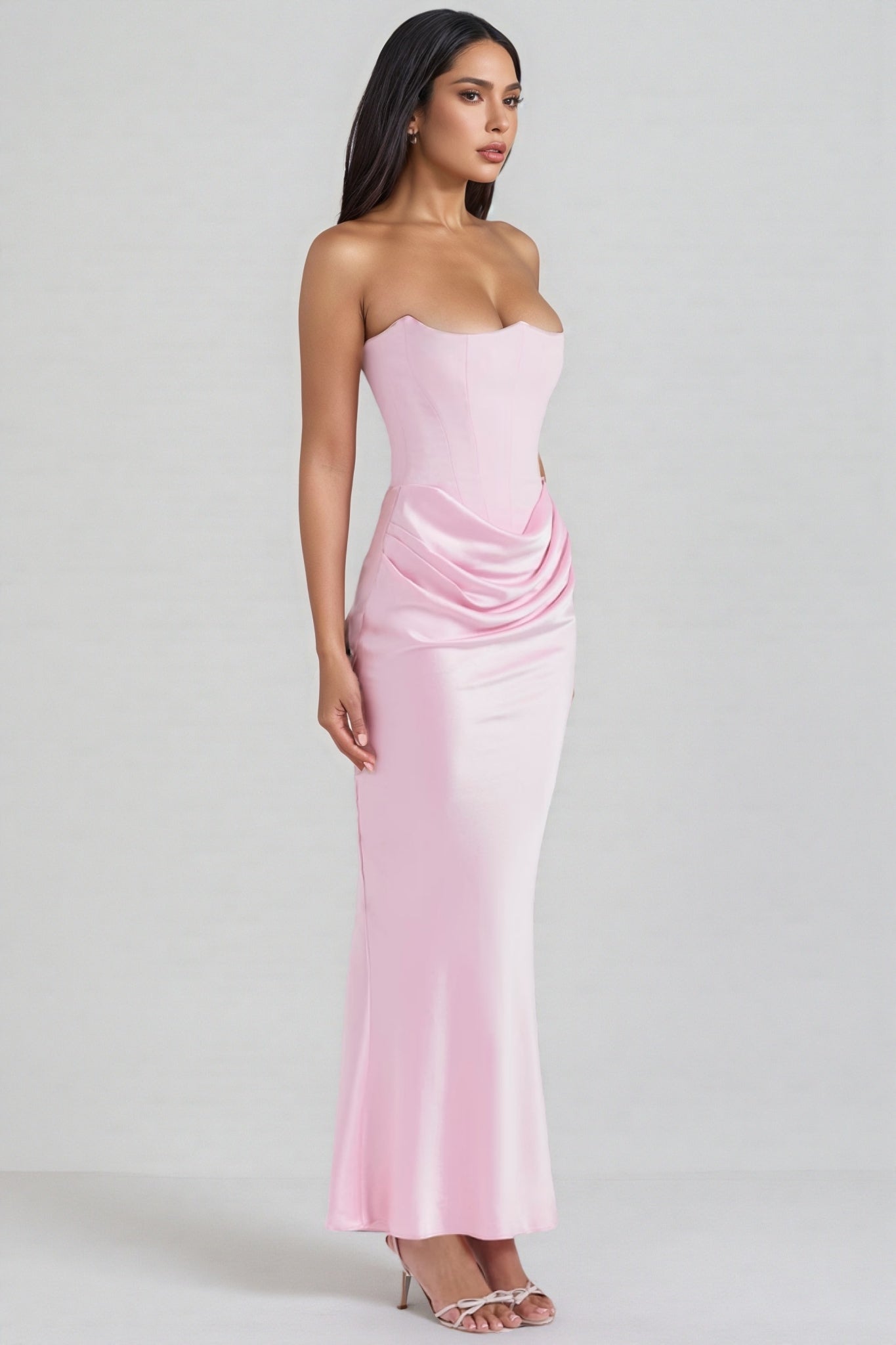 Rosi Strapless Corset Maxi Dress - View 3