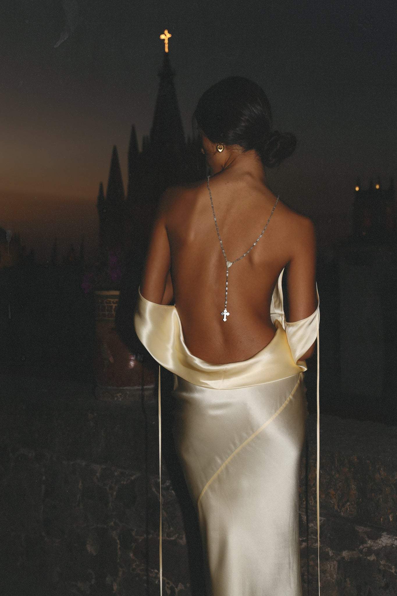 Tamara Elevated Cowlies Backless Satin Maxi Dress Chic Silhouette Collection