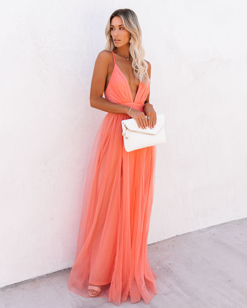 Petal Dust Maxi Dress - Apricot