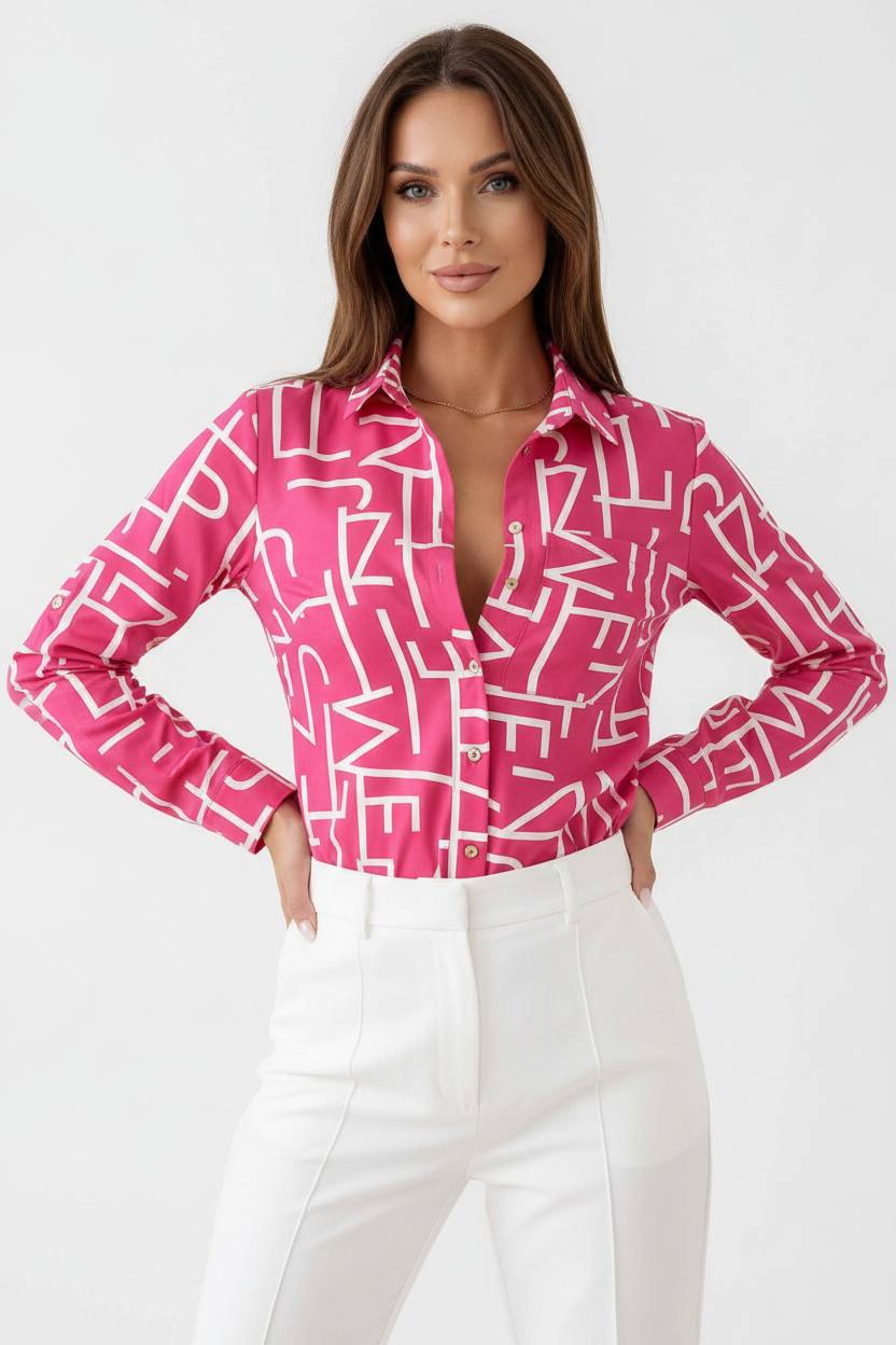 Stylish Structured Graphic Print Shirt | Breathable Fabric, Tailored F