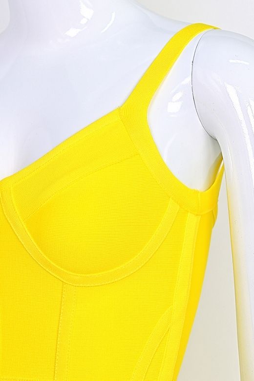 Pip Bandage Corset Dress - Sun Yellow