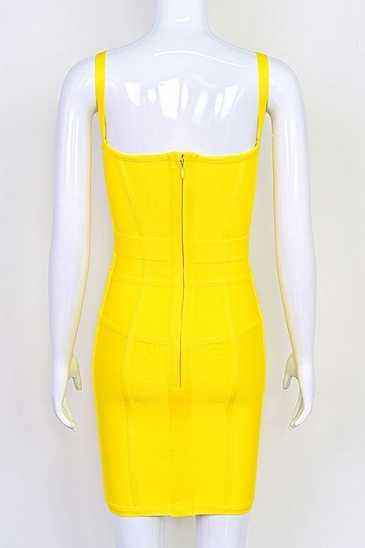 Pip Bandage Mini Dress - Sun Yellow