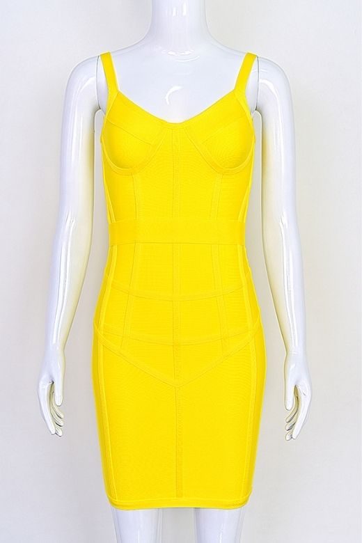 Pip Bandage Mini Dress - Sun Yellow