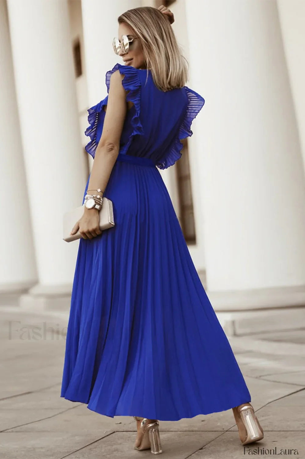 Pleated Elegant Maxi Dress