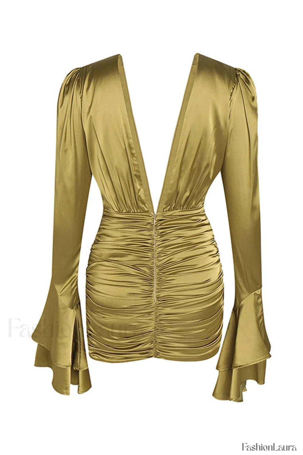 Plunging V Neck Charming Cocktail Mini Dress