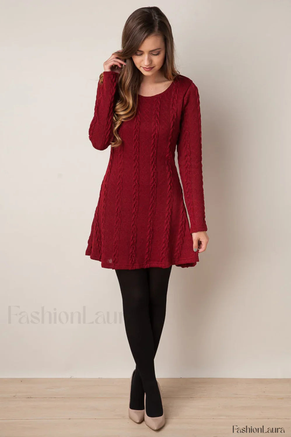 Plus Size Casual Charming S-3XL Sweater Dress