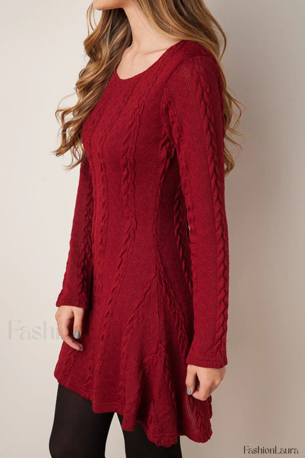 Plus Size Casual Charming S-3XL Sweater Dress